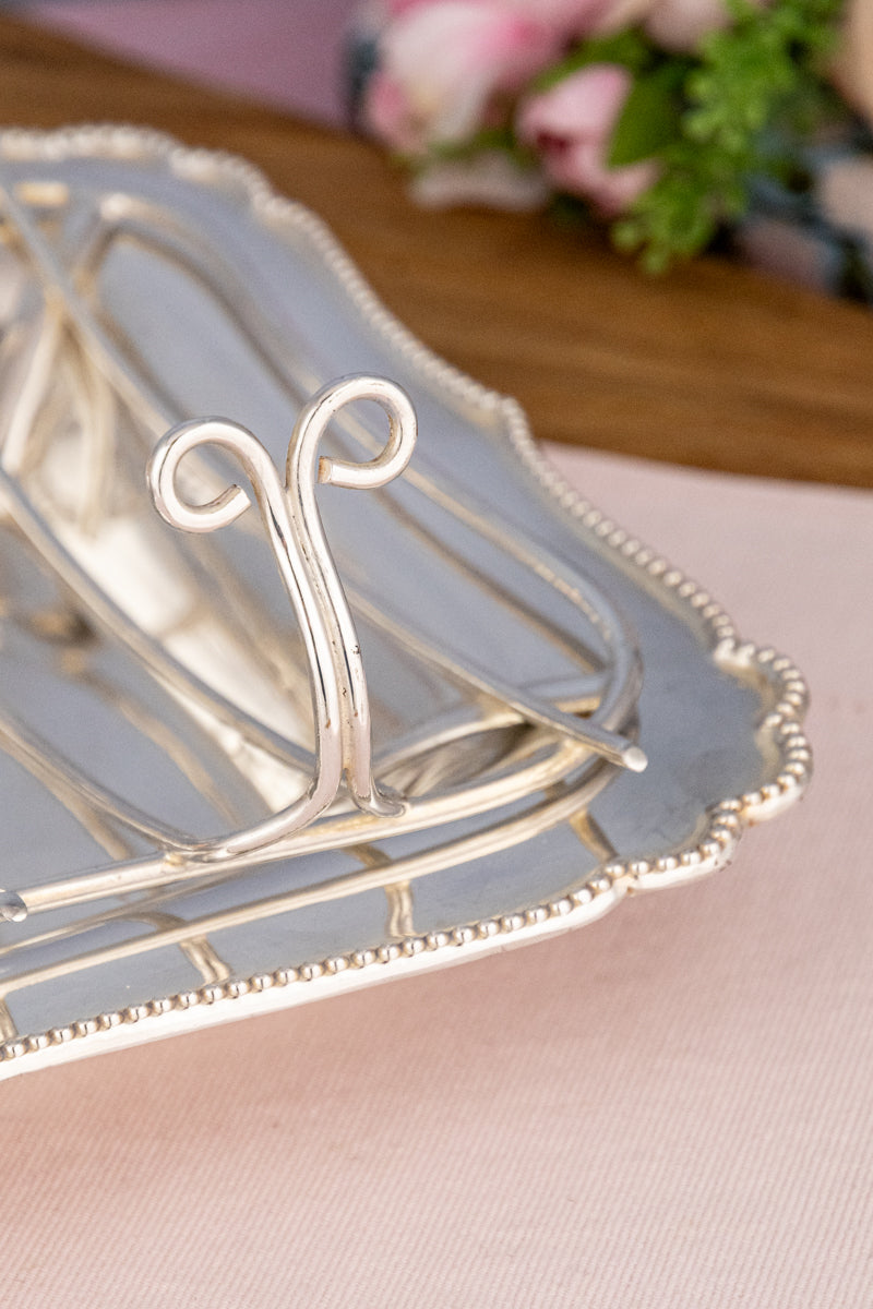 Antique Silverplate Asparagus Tray