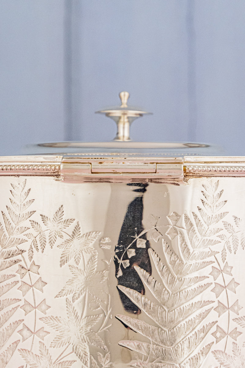 Antique Silverplate Biscuit Box
