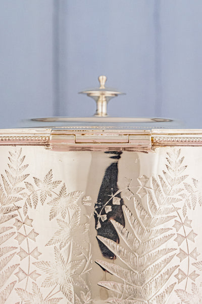 Antique Silverplate Biscuit Box