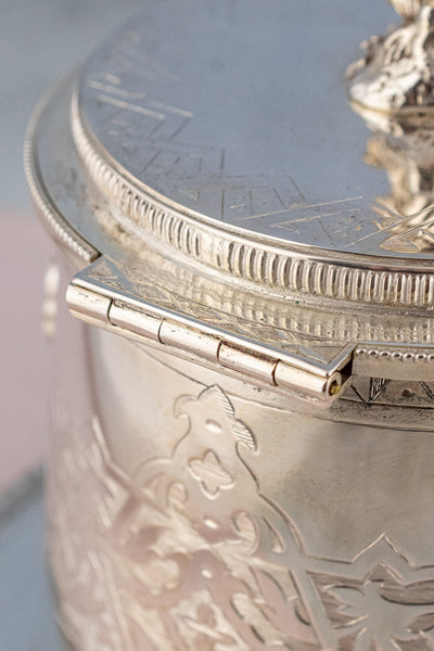 Antique Silverplate Biscuit Box