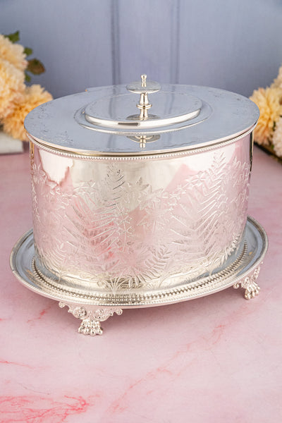 Antique Silverplate Biscuit Box