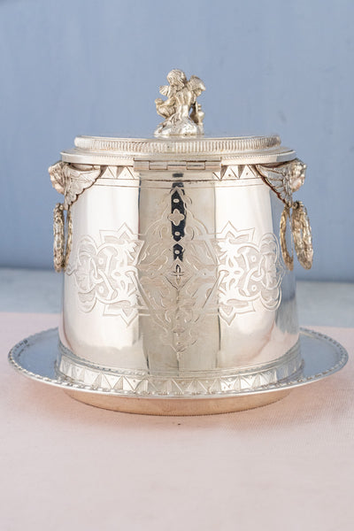 Antique Silverplate Biscuit Box