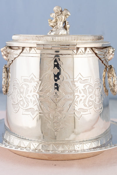 Antique Silverplate Biscuit Box