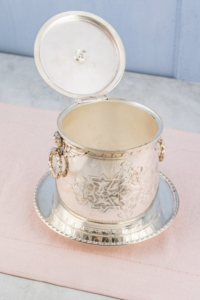 Antique Silverplate Biscuit Box