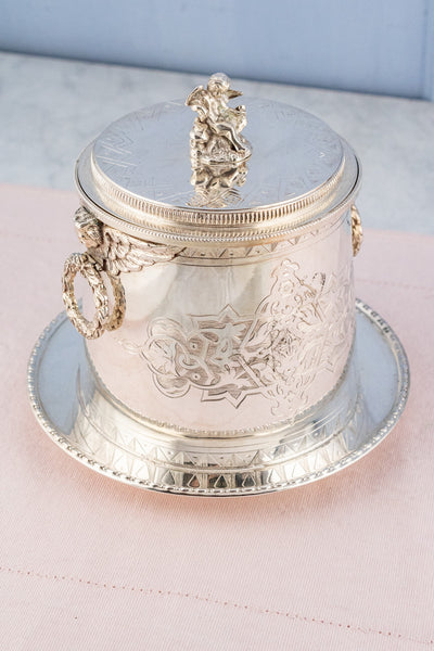 Antique Silverplate Biscuit Box