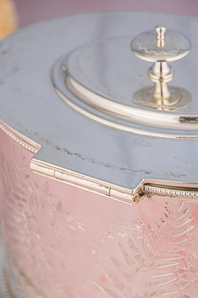 Antique Silverplate Biscuit Box