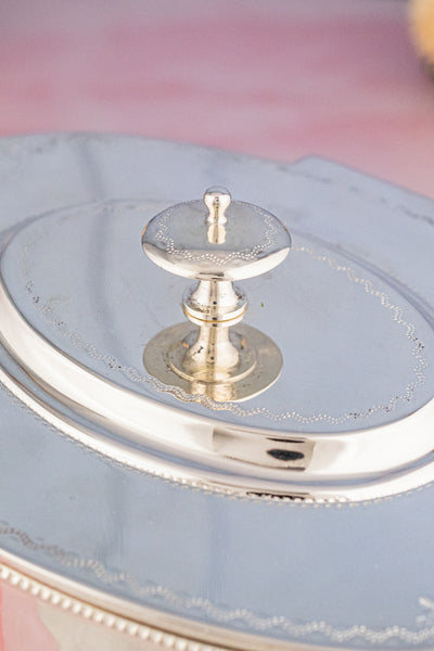 Antique Silverplate Biscuit Box