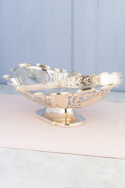 Antique Silverplate Cake Basket