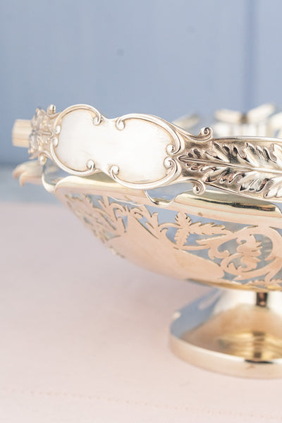 Antique Silverplate Cake Basket