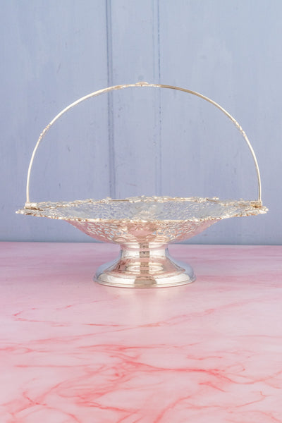 Antique Silverplate Cake Basket