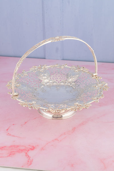 Antique Silverplate Cake Basket