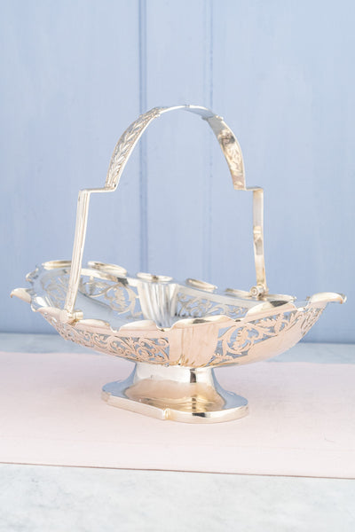 Antique Silverplate Cake Basket