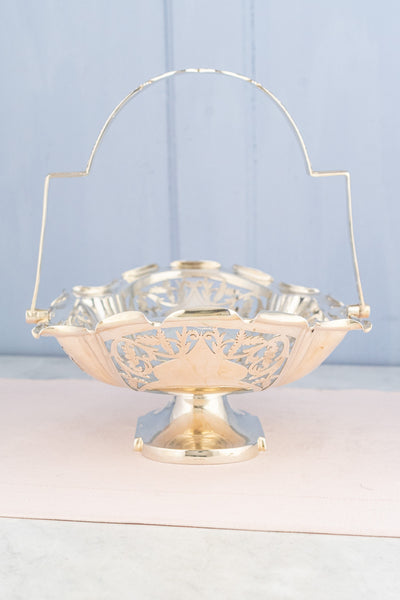 Antique Silverplate Cake Basket