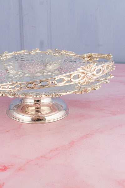 Antique Silverplate Cake Basket