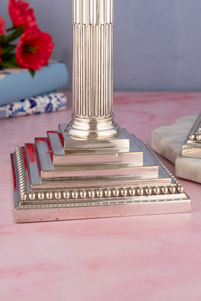 Antique Silverplate Candlesticks - Set of 2