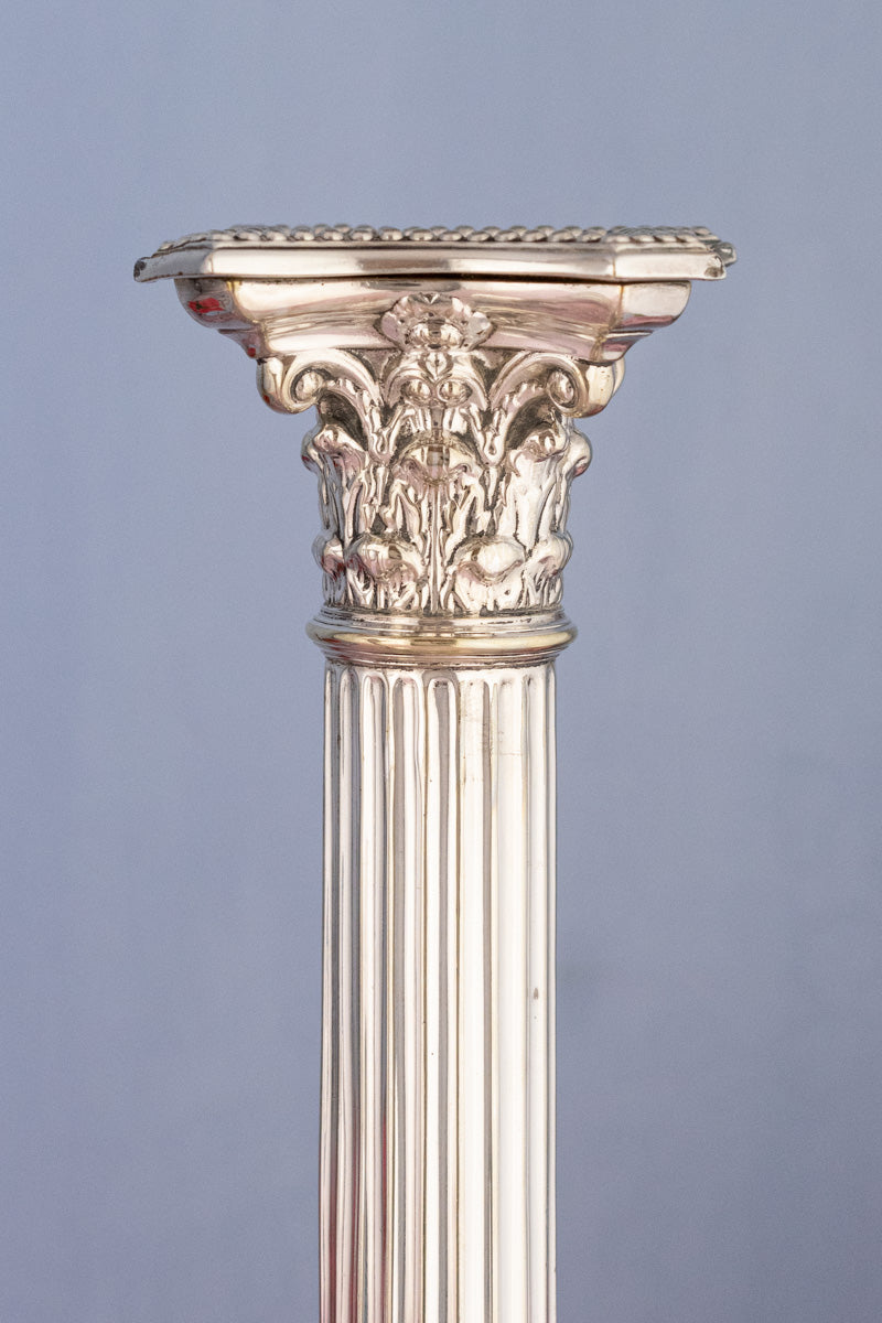 Antique Silverplate Candlesticks - Set of 2