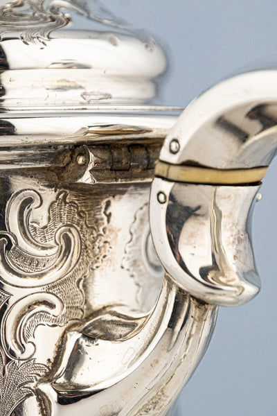 Antique Silverplate Coffee Pot - "With Mind & Hand"