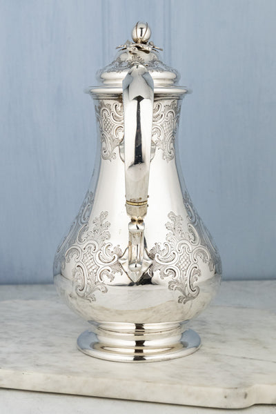 Antique Silverplate Coffee Pot - "With Mind & Hand"
