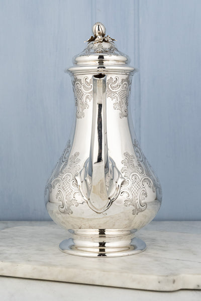 Antique Silverplate Coffee Pot - "With Mind & Hand"