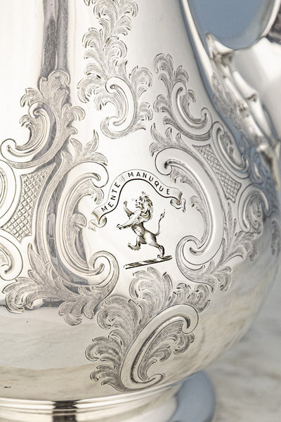 Antique Silverplate Coffee Pot - "With Mind & Hand"