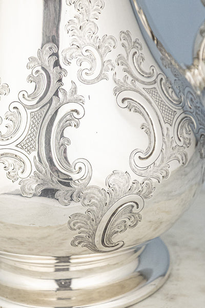 Antique Silverplate Coffee Pot - "With Mind & Hand"
