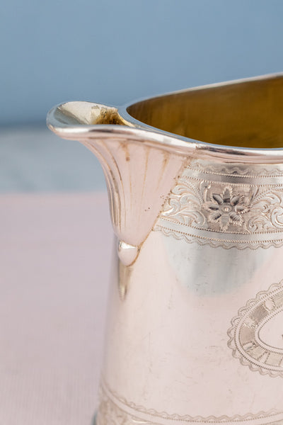 Antique Silverplate Creamer and Sugar Bowl Set