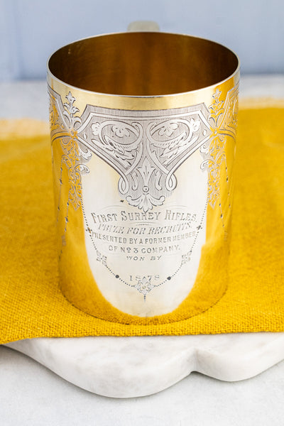 Antique Silverplate English Tankard Trophy