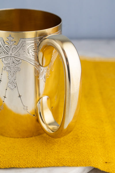 Antique Silverplate English Tankard Trophy