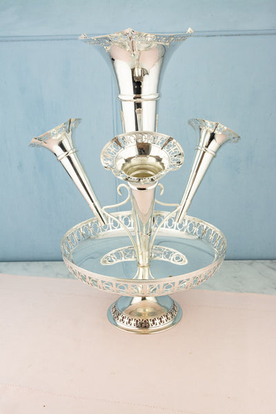 Antique Silverplate Grand Epergne