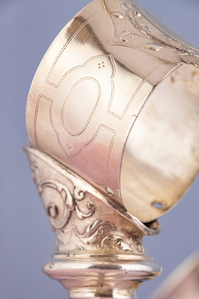 Antique Silverplate Grand Horn Vase