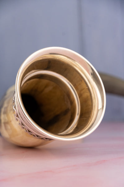 Antique Silverplate Grand Horn Vase