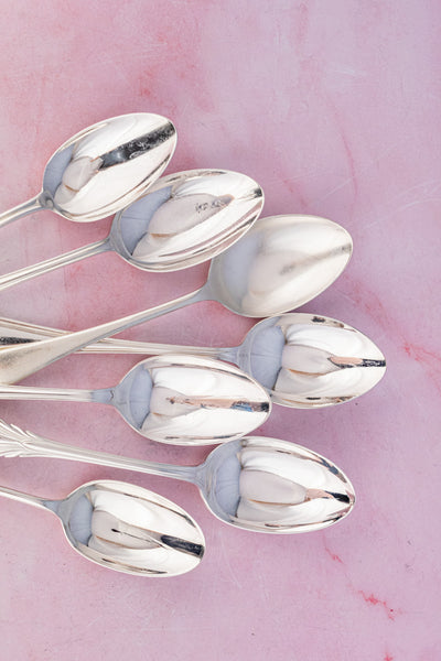 Antique English Silverplate Serving Spoon