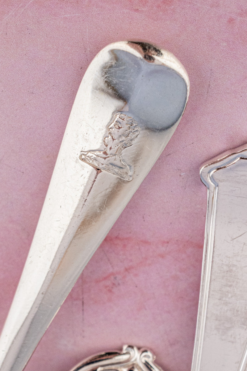 Antique English Silverplate Serving Spoon