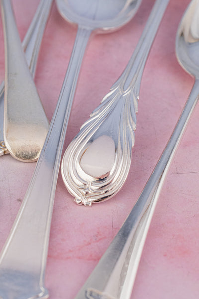 Antique English Silverplate Serving Spoon