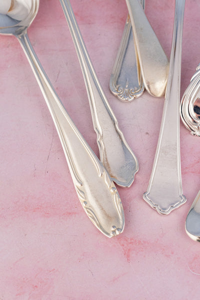 Antique English Silverplate Serving Spoon