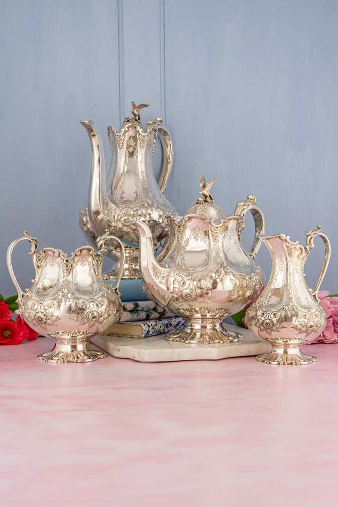 Antique Silverplate Tea Coffee Service pieces - Main Image