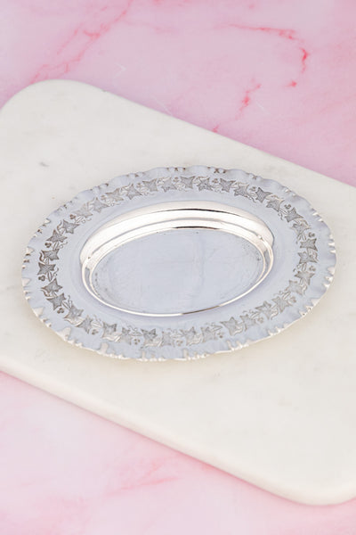 Antique Silverplate & Cut Glass Dish