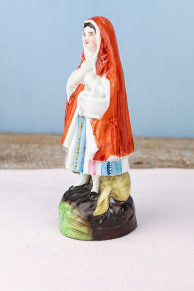Antique Staffordshire Little Red Riding Hood Figural