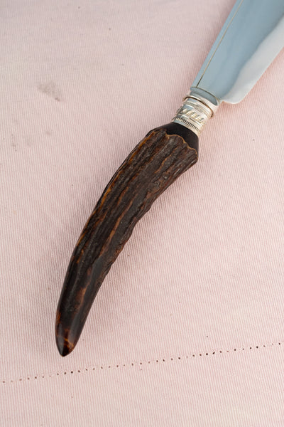 Antique Stag Horn Handle Servers with Rests
