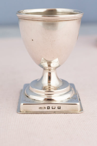 Antique Sterling Silver Egg Cup & Spoon