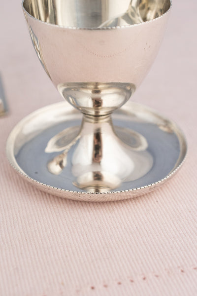 Antique Sterling Silver Egg Cup & Spoon