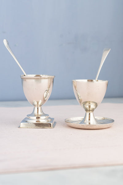 Antique Sterling Silver Egg Cup & Spoon