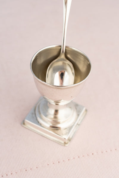 Antique Sterling Silver Egg Cup & Spoon