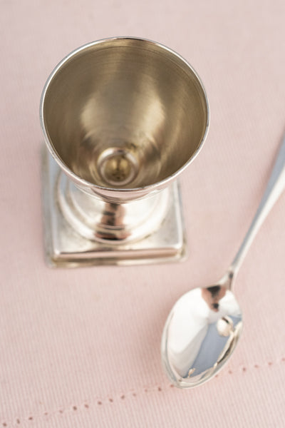 Antique Sterling Silver Egg Cup & Spoon