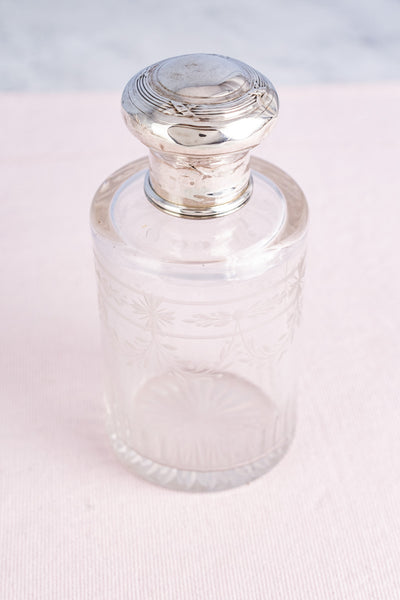 Antique French Sterling & Glass Vanity Bottle