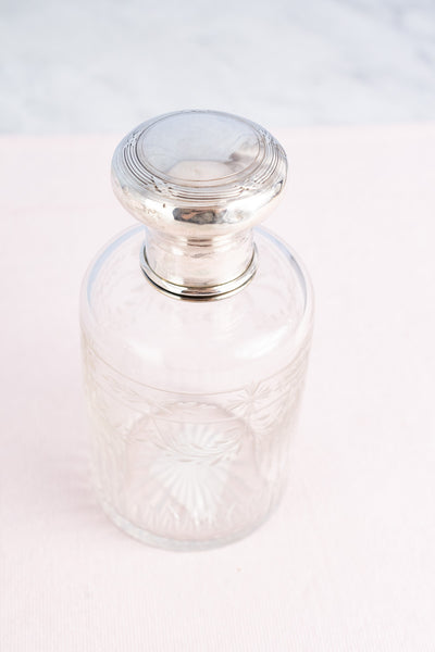 Antique French Sterling & Glass Vanity Bottle