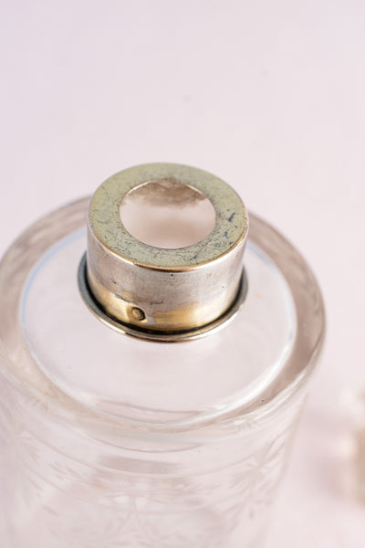 Antique French Sterling & Glass Vanity Bottle