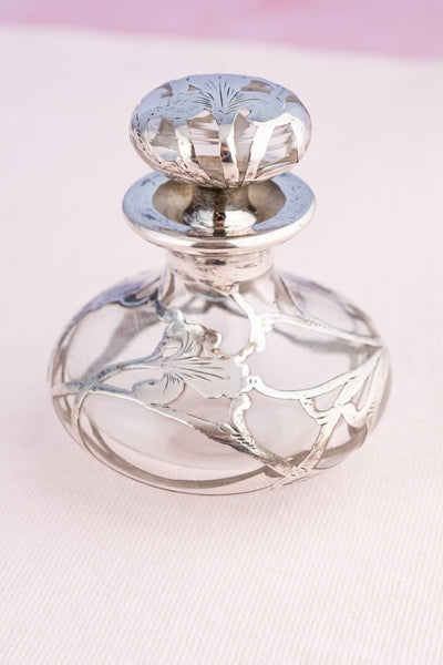 Antique Sterling & Glass Vanity Bottle