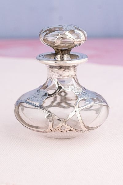 Antique Sterling & Glass Vanity Bottle