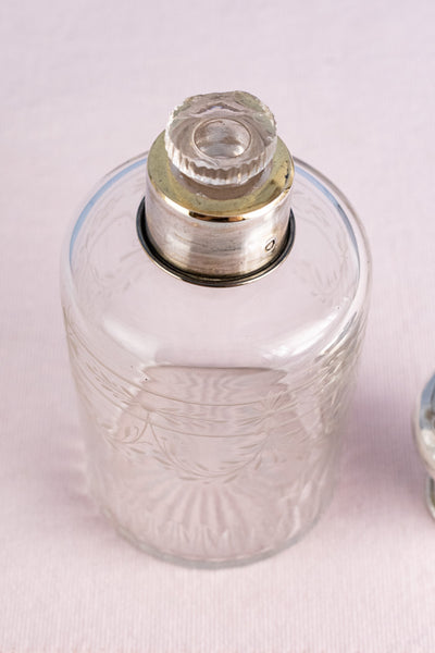 Antique French Sterling & Glass Vanity Bottle